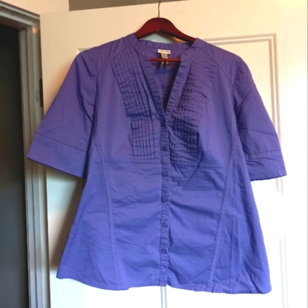 Dynamite Purple Button Up Blouse